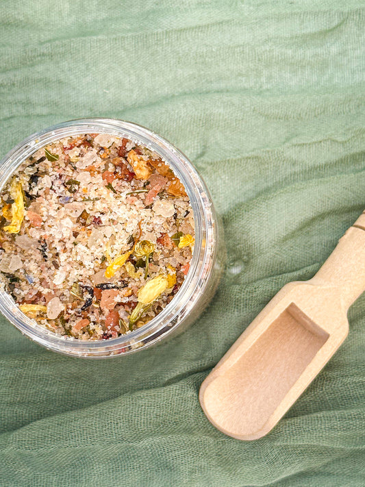 Sales de baño herbales Vanilla Rose Glow